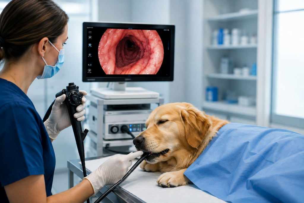 veterinary endoscopy service done on dog